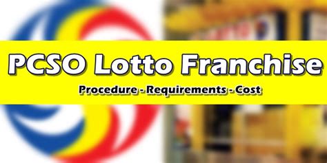 lotto franchise cost|How to Start a PCSO Lotto Franchise .